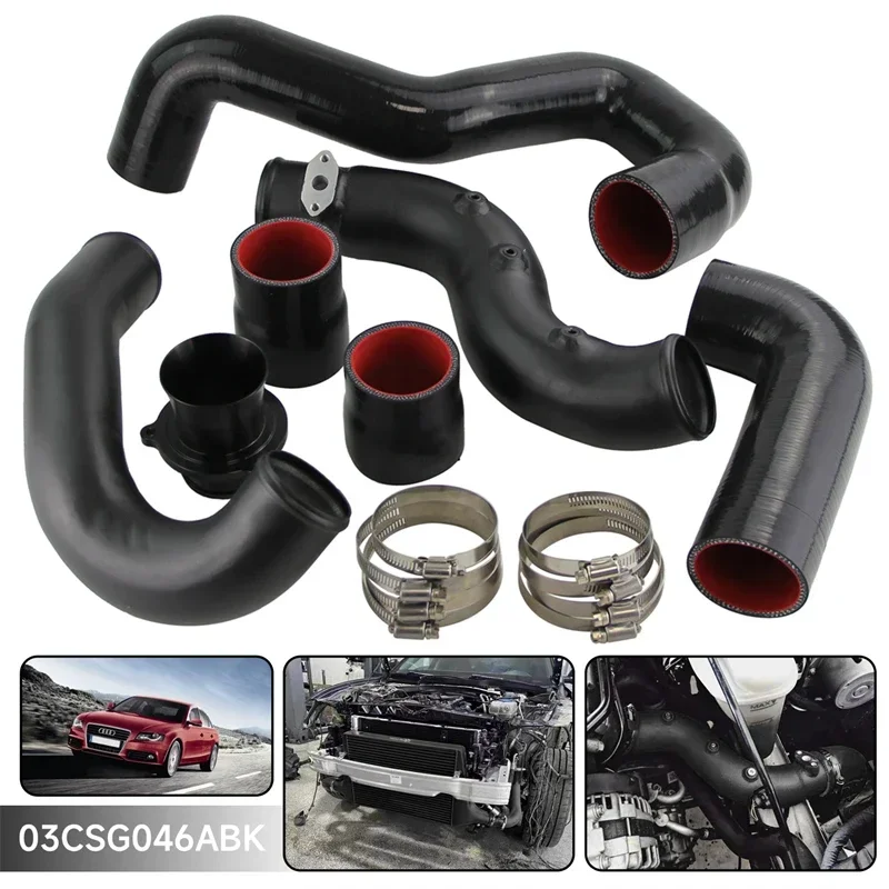 Schwarzes Ladeluftkühler-Leitungs-Set für 2.0TFSI B8 A4/A5/Q5/A6/A7 und MACAN Turbo-Upgrade mit Sensoranschluss Image