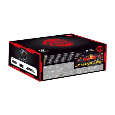 AUF LAGER Y18080 MOC Technische RC LE MANS 499P Sport Auto Bausteine Modell Racing Ziegel Spielzeug für Jungen Weihnachten geschenk Set Image
