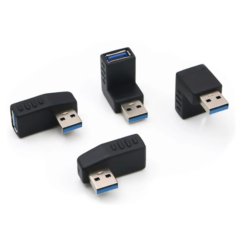 4 Packungen/1 Packung 90-Grad-USB-3.0-Adapter, Auf- und Abwinkel, linker und rechter Winkel, Stecker auf Buchse, Konverter-Extender für PC usw. Image