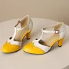 Retro britischer Stil Damen Mary Jane Schuhe Lolita High Heels T-Riemen Pumps dicke Heels Schuhe Braut Prinzessin Schuhe schwarz + weiß
