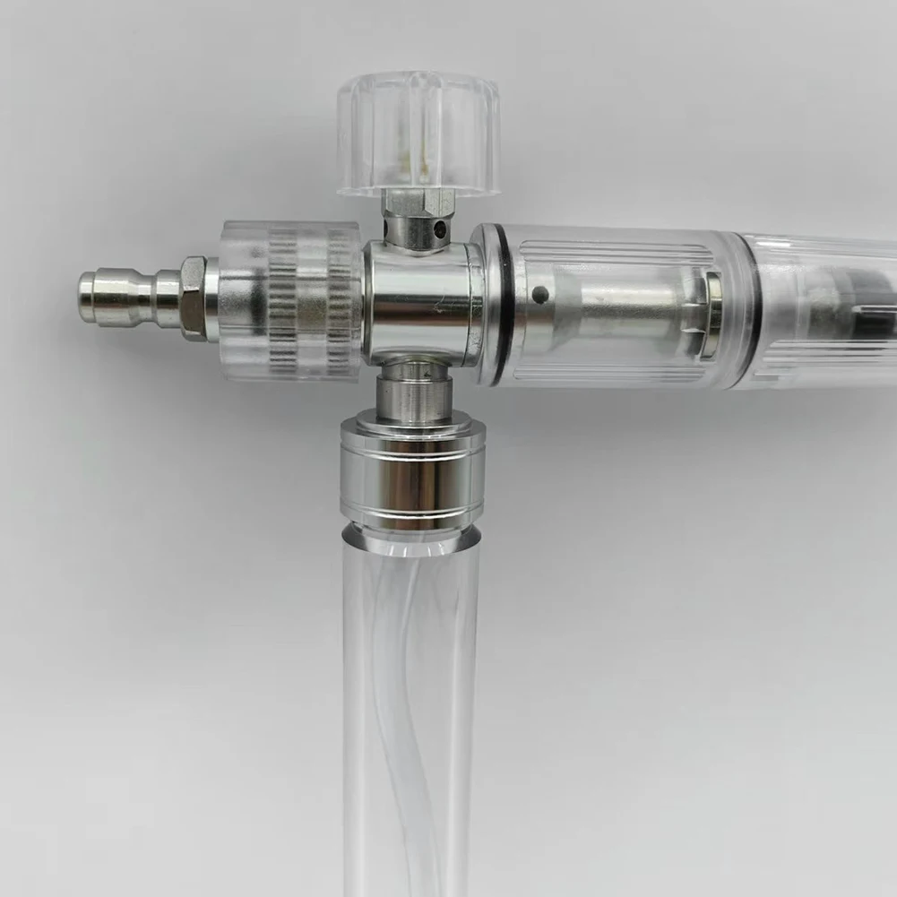 35 ml Wasserschaum-Topf mit 1/4 Zoll Schnellanschluss, Seifenschaum-Sprühflasche, verstellbare Hochdruckreiniger-Pistole zum Reinigen von Autos und SUVs Image