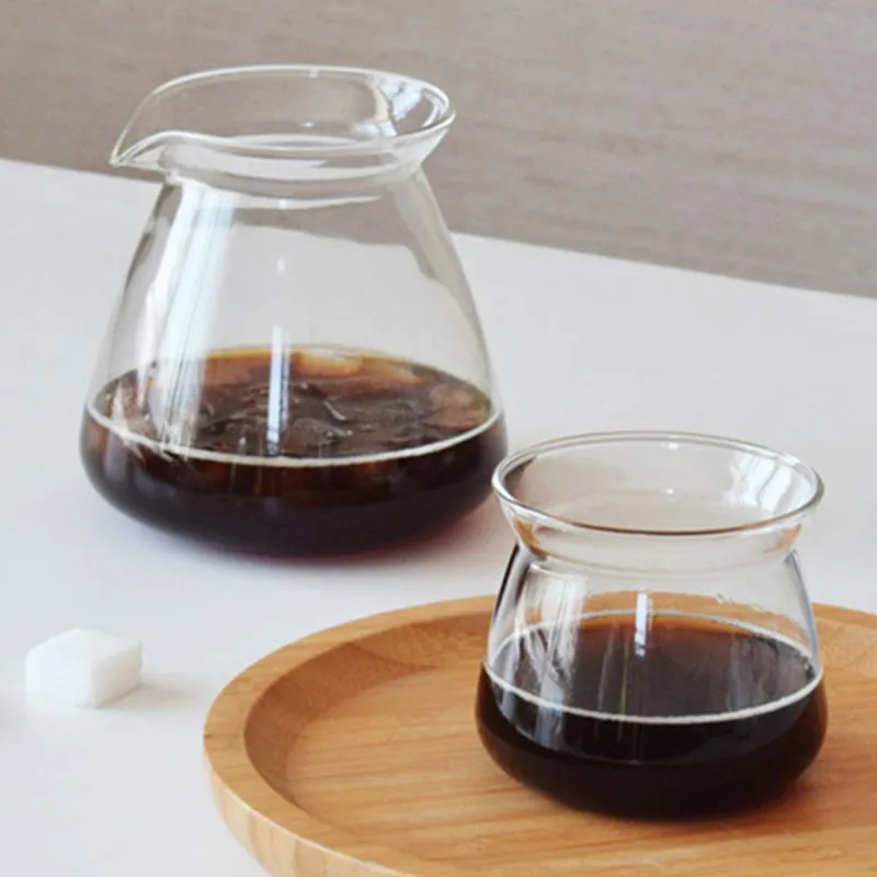NEUE 520 ml Glas-Kaffeekanne, Kaffeekaraffe, 200 ml 275 ml Kaffeeserver zum Übergießen von Kaffeemaschinen, Tropfkaffee-Set Image