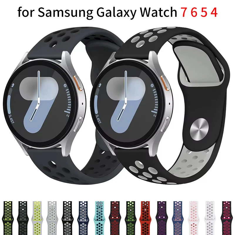20 mm 22 mm Silikonarmband für Samsung Galaxy Watch 7 6 5 4 40/44 mm 6Classic 43/47 mm GearS3 Armband für Huawei 3 4Pro GT3/2e Band Image