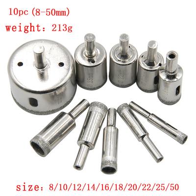 10/15pcs Set Tile drill bit Set Diamond Coated Tile Marble Glass Ceramic Hole Saw Drilling Bits Power Tools Accessories