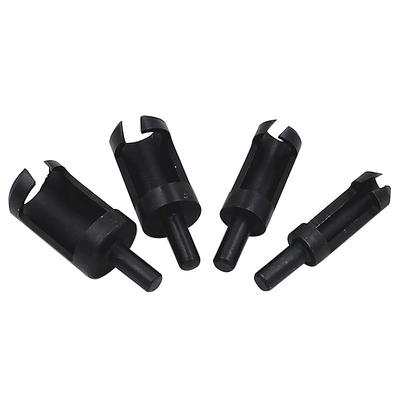 4pcs 6.3mm Black Round Shank Carbon Steel Wood Plug Cutter 6-8-13-16mm Woodworker Wood Drilling Plug Hole Cutters Drill Bit