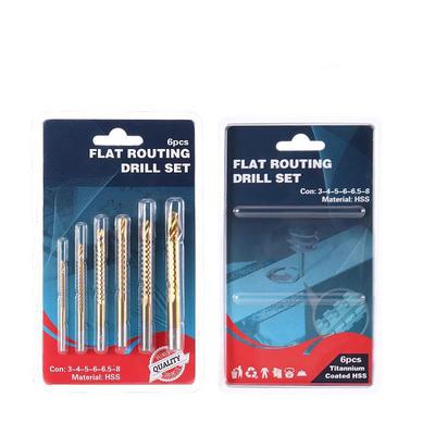 6pcs Twist Drill Bit Set Power Tool Accessories, HSS Round Shank Sawtooth Drill Bits for Metal, Stainless Steel, Wood, Straight Shank Multipurpose Drilling Kit