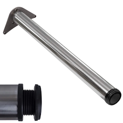 ID Dinkel Tischbeine höhenverstellbar Ø60mm Edelstahl V2A für Schreibtisch Esstisch Länge 820mm Image