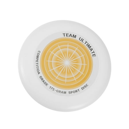 Unique Bargains 1 Pc Round Flying Disc 10.63 White Yellow