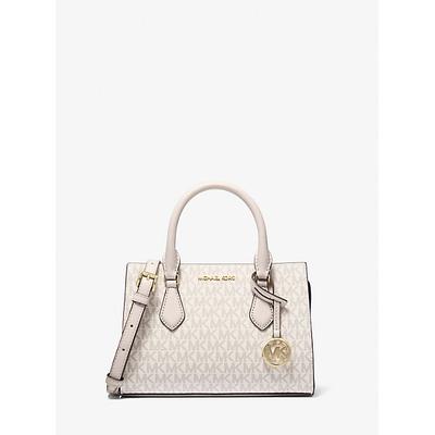 Michael Kors Sheila Small Signature Logo Satchel Natural One Size