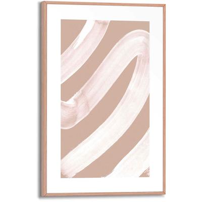 Poster REINDERS "Abstrakt Weiß", beige (farbe bild(er): beige), B:20cm H:30cm T:1,6cm, MDF, Bilder Image