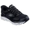 Slip-On Sneaker SKECHERS "GLIDE-STEP SOLE-PARADISE VALLEY", Damen, Gr. 41, schwarz, Veloursleder, Lederimitat, Mesh, sportlich, Schuhe, Freizeitschuh, Schnürschuh mit elastischen Schnürsenkeln