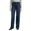 Weite Jeans TOM TAILOR, Damen, Gr. 33, Länge 34, blau (used mid stone blau denim), Denim/Jeans, Obermaterial: 93% Baumwolle, 6% Elastomultiester, 1% Elasthan. Futter: 65% Baumwolle, 35% Polyester, unifarben, casual, weit knöchellang, Jeans, im...