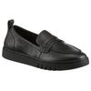Slipper JOSEF SEIBEL "Jessie 03", Damen, Gr. 38, schwarz, Leder, unifarben, elegant, Schuhe, Mokassin, Schlupfschuh, Komfortschuh mit Plateausohle in Weite H