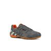 Schnürschuh GEOX "U SNAKE ORIGINAL", Herren, Gr. 42, grau (grau, orange), Veloursleder, Synthetik, kontrastfarbene Details, Basic, Schuhe, Sneaker, Freizeitschuh mit Geox Spezial Membrane