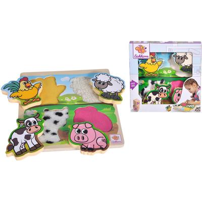 Steckpuzzle EICHHORN "Fühl-Puzzle mit Stoff", bunt, Puzzles, KinderB:20cm T:20cm, Holz, B:20cm T:20cm Image
