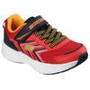 Sneaker SKECHERS "MICROSPEC TREAD", Kinder, Gr. 29, rot (rot, schwarz), Lederimitat, Textil, kontrastfarbene Details, sportlich, Schuhe, Freizeitschuh mit Klettverschluss, Größenschablone zum Download
