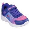 Sneaker SKECHERS "BOUNDER", Kinder, Gr. 32, bunt (navy, multi), Lederimitat, kontrastfarbene Details, casual, Schuhe, Freizeitschuh, wasserabweisend, Größenschablone zum Download