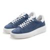 Sneaker ELBSAND "Schnürschuh", Damen, Gr. 42, blau, Obermaterial: 95% Ziegenleder, 5% Schafsleder. Futter: 100% Lederimitat. Decksohle: 100% Schafsleder. Laufsohle: 100% Synthetik, unifarben, casual, Schuhe, Schnürhalbschuh,Freizeitschuh aus Leder...