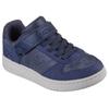 Sneaker SKECHERS "QUICK STREET", Kinder, Gr. 27, blau (navy), Textil, Lederimitat, casual, Schuhe, Retro Sneaker mit Klettverschluss, Größenschablone zum Download