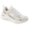 Sneaker SKECHERS "ARCH FIT 2.0", Damen, Gr. 38, grau (natur, hellgrau), Lederimitat, Mesh, sportlich, Schuhe, Chunky Sneaker, Schnürschuh mit Plateau Sohle