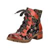 Schnürstiefelette LAURA VITA "LAURA VITA Stiefelette Leder/Textil", Damen, Gr. 36, orange, Leder, Textil, casual, Schuhe
