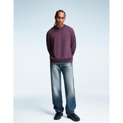 Bershka Relaxed-Fit Straight-Leg Jeans Men 34 Green