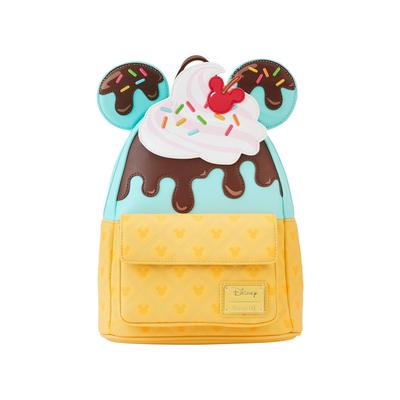 Women's Loungefly x Disney Mickey And Minnie Sweets Ice Cream Mini Backpack by Loungefly in Black (Size ONE SIZE)