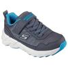 Sneaker SKECHERS "SKECHERS ELITE SPORT TREAD", Kinder, Gr. 30, grau (grau, blau), Lederimitat, sportlich, Schuhe, Trekkingschuh mit waterproof, Größenschablone zum Download