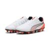 Fußballschuh PUMA "KING MATCH FG/AG Fußballschuhe Jugendliche", Kinder, Gr. 34.5, weiß glowing rot schwarz silber, Obermaterial: Synthetik, Textil; Futter: Textil; Innensohle: Textil; Laufsohle: Synthetik, Schuhe