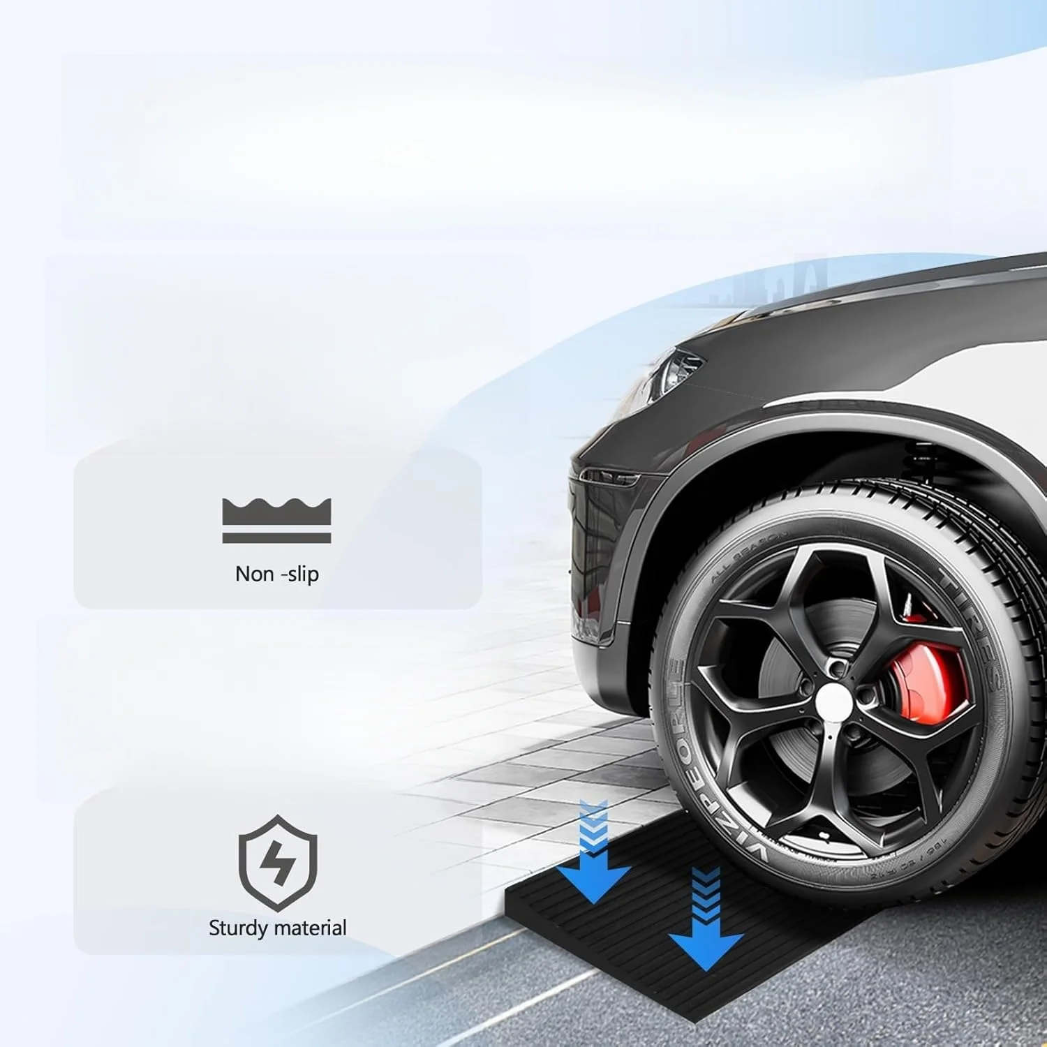 1 Stück 1m x 5cm Gummi-Türschwellenrampe für Rollstühle, lange rutschfeste Vollgummibahn für Haustüren, robuste Türstufe
