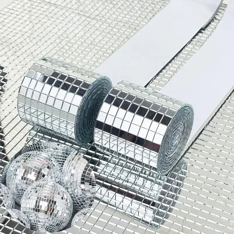 2025 Neue selbstklebende Mini-Quadratspiegel zum Basteln, Mosaikfliesen, Aufkleber für Badezimmer, DIY, handgefertigtes Handwerk, Heimdekoration Image