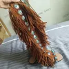 2025 frauen Sommer Stiefel Flache Quaste Design Sandalen Römischen Böhmischen Casual Elegante Schuhe Plus Größe 34-44 Alias mujer
