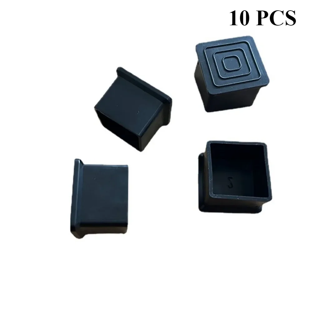 10 stücke 25x25mm stuhl bein boden protektoren silikon abdeckungen für stuhl beine bodenschutz gummi pads für stuhl beine möbel
