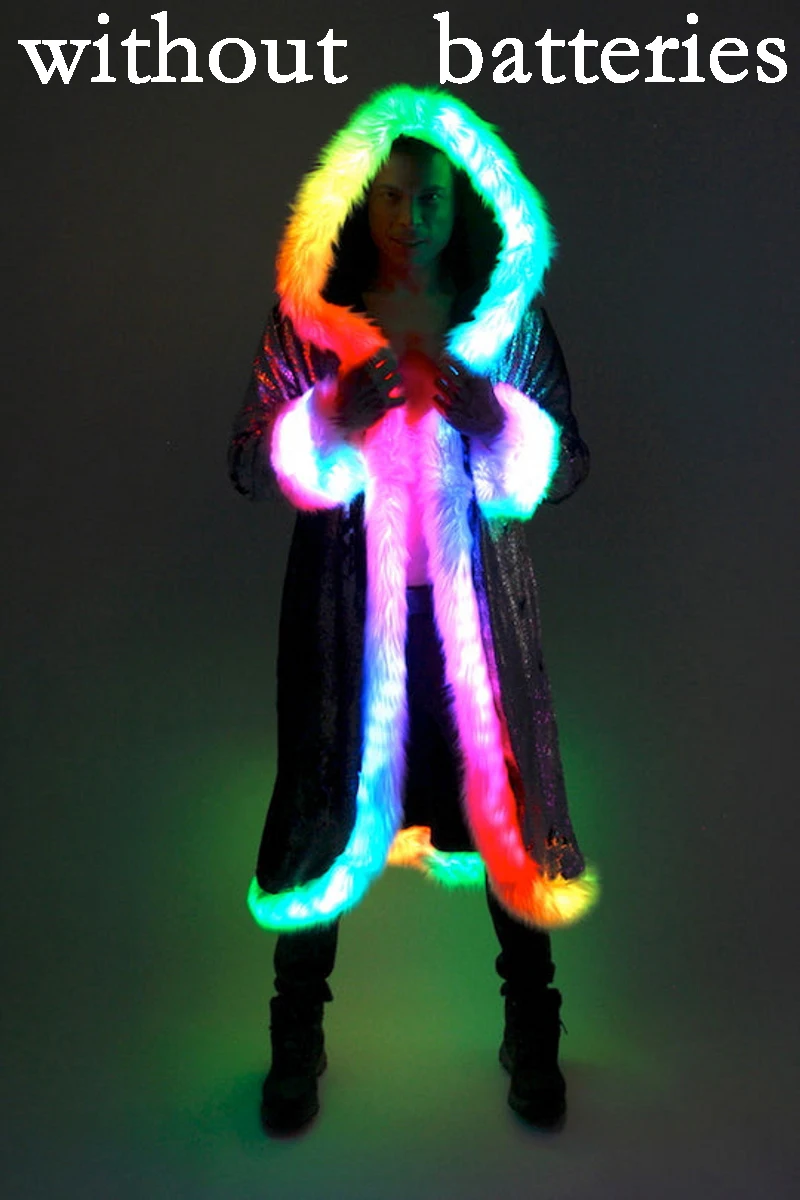 Coole Led-leuchten Kleidung Leuchtende Mann Jacke Mit Led-leuchten Rave Leistung Kleid Für Tanzen Mann Nacht Tanzen Led Kostüm Image