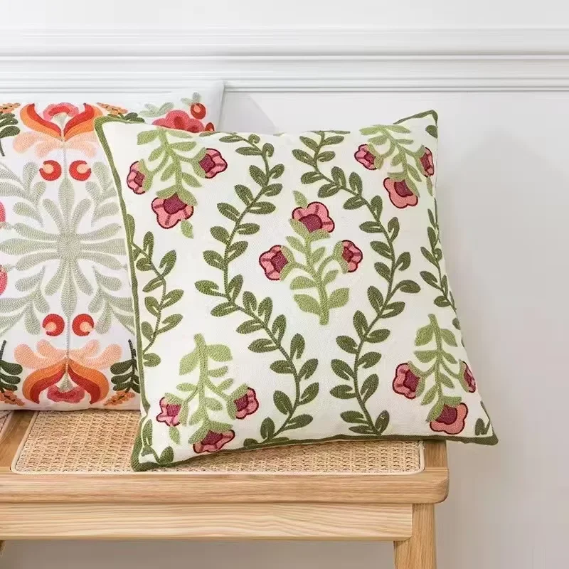 Bedrucktes Sofa-Kissen-Dekor-Set mit grünem Pflanzenmuster – Ultraweiches Kissenbezug-Set für die Inneneinrichtung Image