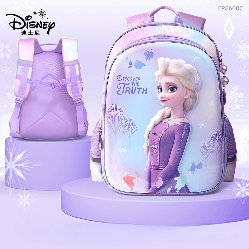 Sac à dos de dessin animé Disney pour filles, sac d'école, sac à dos princesse pour filles, cartable d'école primaire