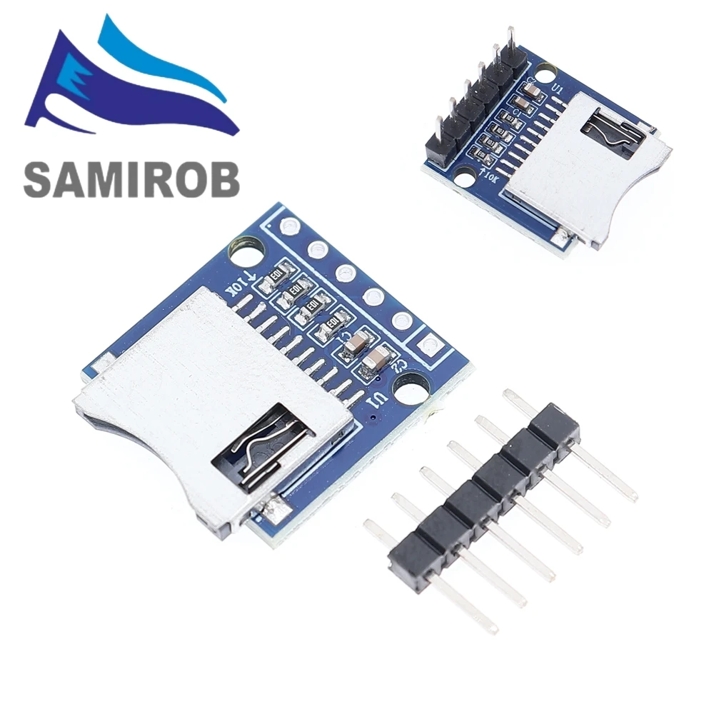 SAMIORB Micro SD Speichererweiterungsplatine Mini Micro SD TF Karte Memory Shield Modul mit Pins für Arduino ARM AVR Image