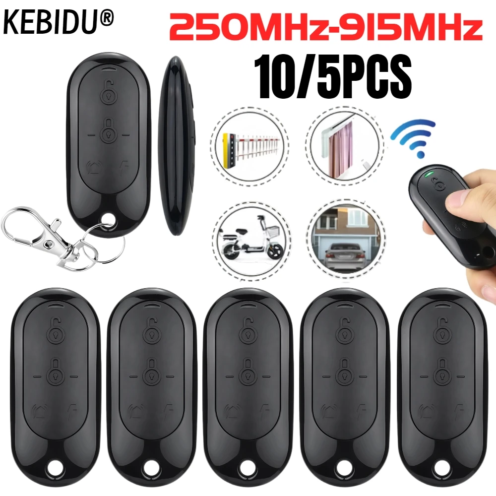 10/5PCS Kopie Fernbedienung 250 MHz-915 MHz Klonen Duplizierer RF 4 Tasten Schlüssel Fob Universal garage Tür Steuerung für Smart Home Image