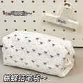Ins – trousse à crayons à nœud noir, sac à crayons de grande capacité, sac de rangement de papeterie, fournitures d'organisation scolaire, sac à cosmétiques pour femmes et filles