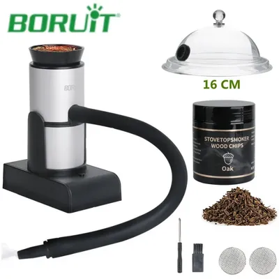 BORUiT Rauch Infuser Portable Molekulare Küche Rauchen Pistole Lebensmittel Kalter Rauch Generator Fleisch Burn Rauchhaus Kochen für BBQ Grill
