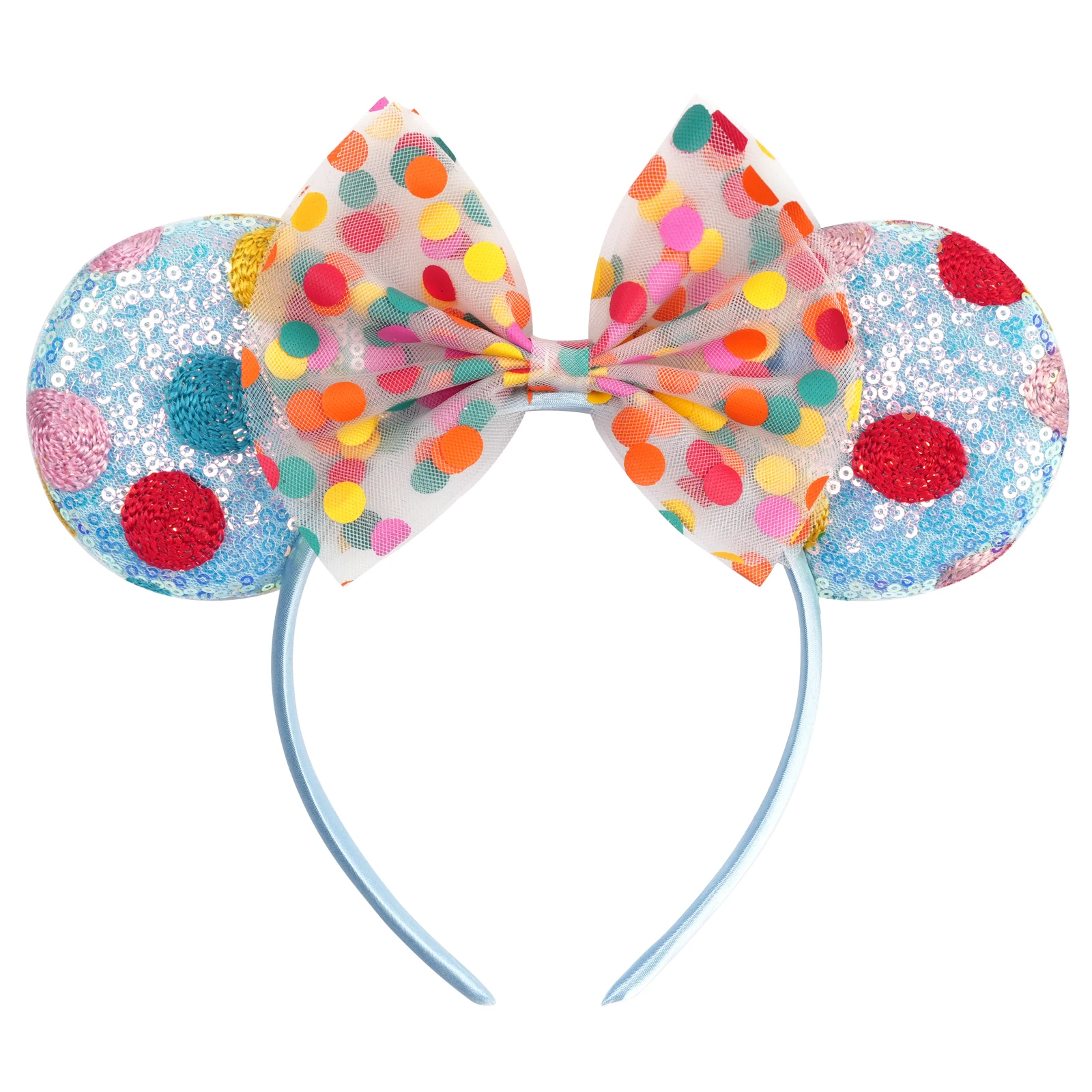 1pc Disney Prinzessin Mickey Maus Ohr Haar Strap Polka Dot Bogen Haar Hoops Thema Park Rolle Spielen Frauen Mädchen party Dekorationen Image