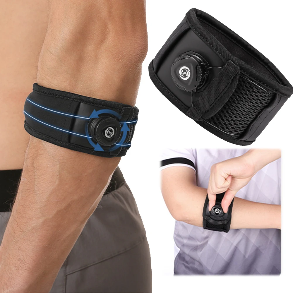 Verstellbare Ellenbogenbandage, Tennis-Ellenbogenbandage, atmungsaktives Armstützband, Golf-Ellenbogengurt für den täglichen Gebrauch, Fitnessstudio, Sport Image