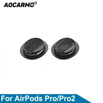 Aocarmo Linker und rechter Kopfhörer, staubdichtes Netzgewebe mit Rahmenring, Flexkabel für Apple AirPods Pro 2 Pro2, Ersatzteile Image
