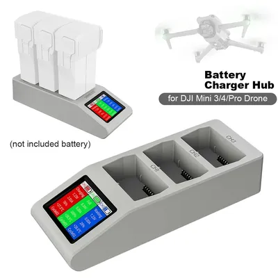 Charging Hub for Mini 4 PRO Drone Digital Display Butler Charger Flight Battery Fast Charge Charger For DJI Mini 3 Pro Charger