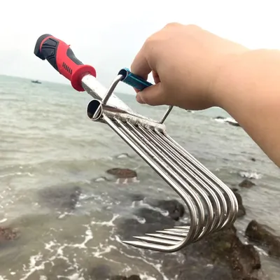 Hand Rake Gardening Tool Garden Rake Soil Tiller Garden Weeding Rake Multi-use Agricultural Straw Hoe Digging Gardening Tool