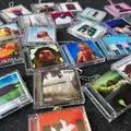 1/10 pezzi fai da te in bianco mini custodia per CD portachiavi album commemorativo periferico portachiavi per auto zaino chiave pendente decorazione appesa