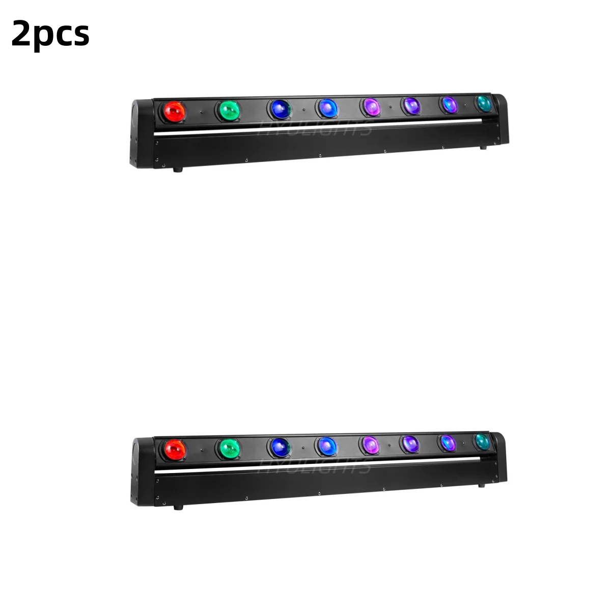2pcs LED Bar Beam Moving Head Light 8x12W RGBW 4in1 DMX512 for DJ Disco Party Night Club Event Show Stage Effects