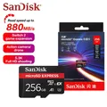 Scheda di memoria SanDisk microSD Express da 128 GB 256 GB TF velocità di lettura fino a 880 MB/S U3 A1 MicroSDXC 5.3K ULTRA FULL HD per fotocamere