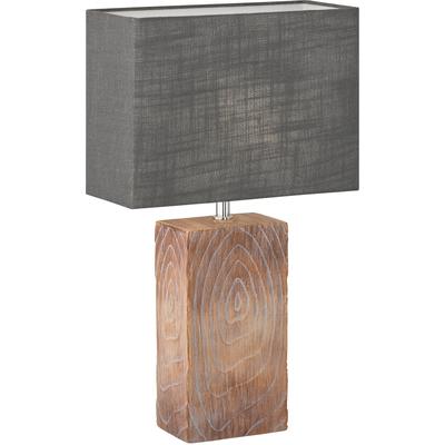 FISCHER & HONSEL Tischleuchte "Bronco", braun (holzfarben, grau), H: 50,00cm, Lampen Image