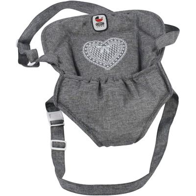 Puppen Bauchtrage CHIC2000 "Jeans Grey", grau (jeans grau), Puppenausstattungen, KinderB:2cm H:25cm T:2cm, Polyester, B:2cm H:25cm T:2cm